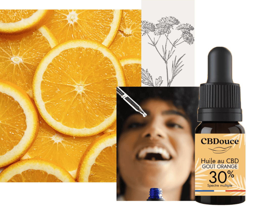 huile cbd aromatisé orange